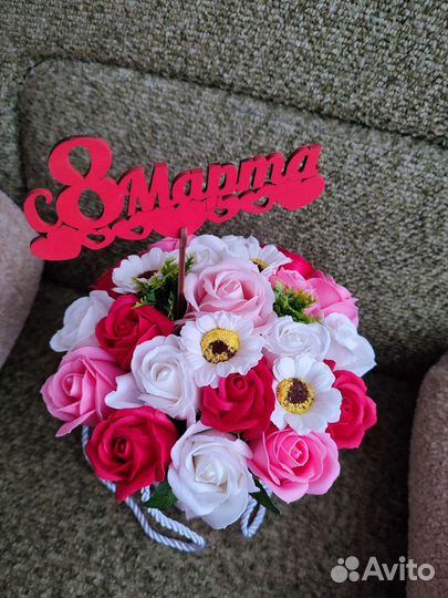 Букет из мыльных роз