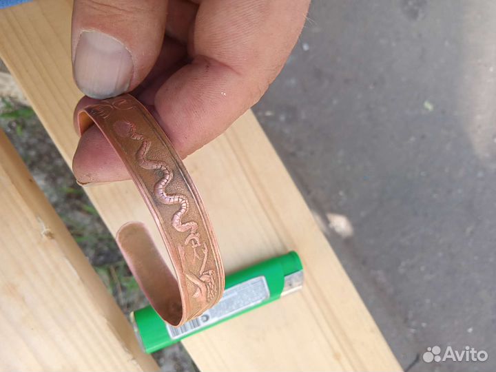 Браслет медный с рисунком,лечебный и просто красив
