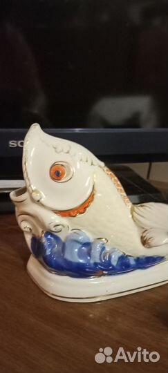 Фарфоровая Рыба- пепельница