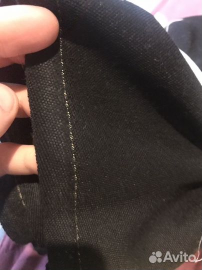 Шерсть черная ткань брючная