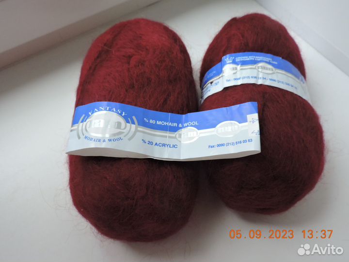 Пряжа для вязания: мохер, шерсть