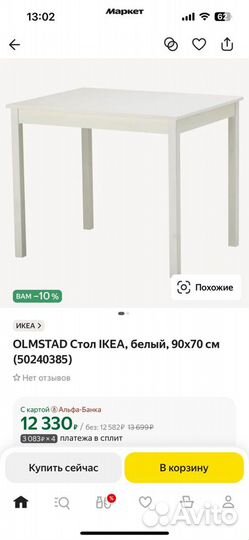 Стол IKEA