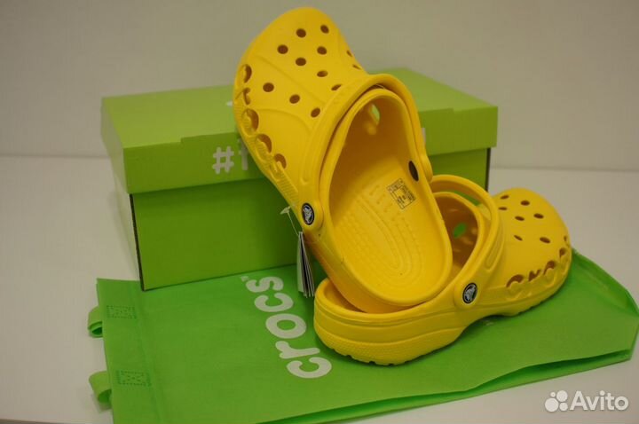 Сабо Crocs Baya clog в коробке с джибитсами