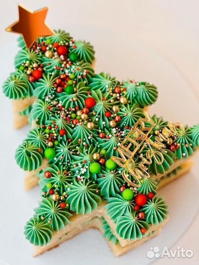 Открытый медовик ёлочка к новому году