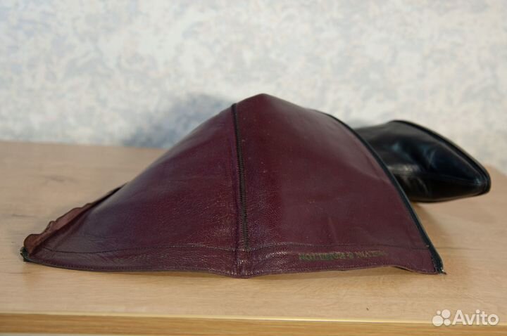 Осенние сапоги кожаные Эконика