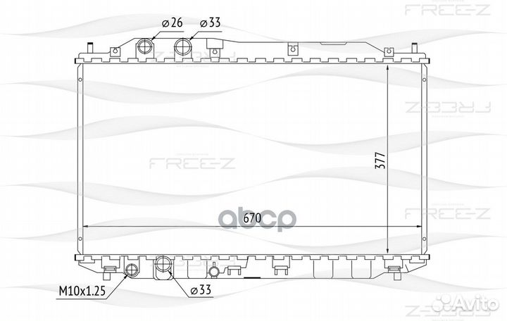 Радиатор двигателя KK0248 free-Z