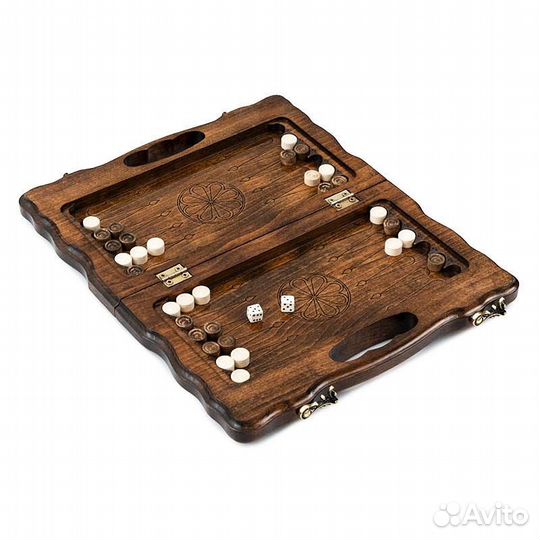 Нарды и шашки резные Монастырь Хор Вирап 31 х 36 см бук Армения 62426