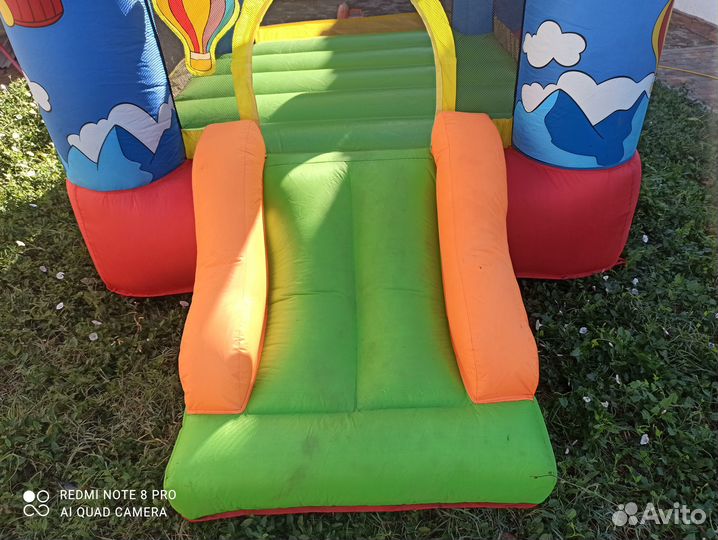 Детский надувной батут с горкой