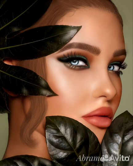 Портрет по фото на холсте