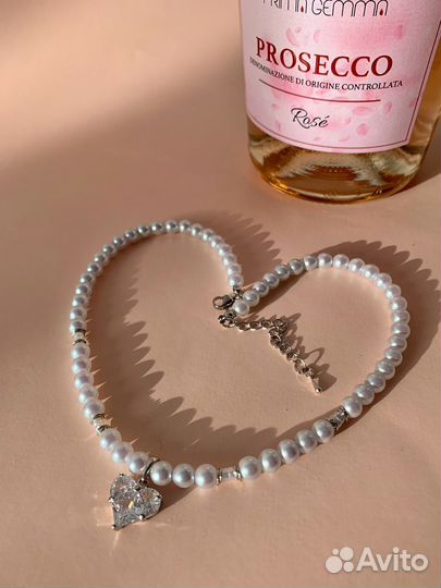 Колье чокер из жемчуга