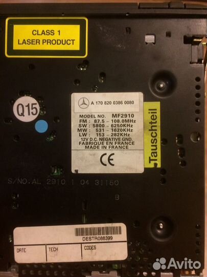 Магнитола штатная Мерседес