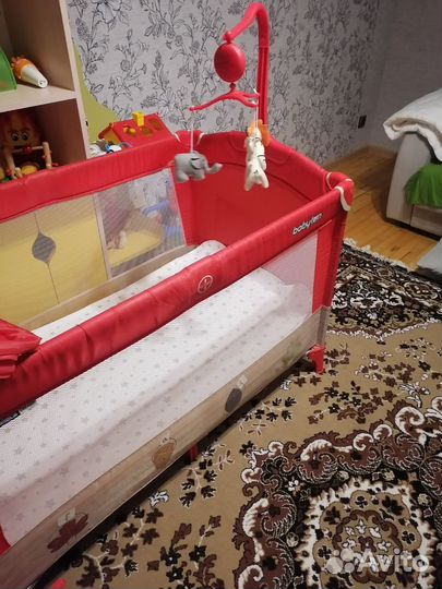 Детская кровать манеж с матрасом
