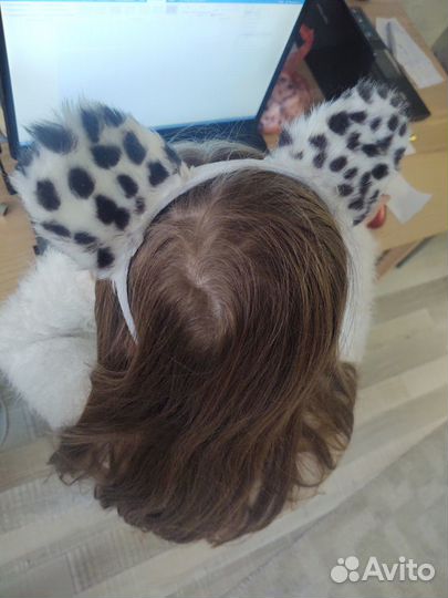 Ушки снежный барс ободок