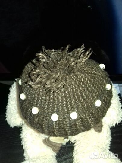 Вязаная шапочка для собачки