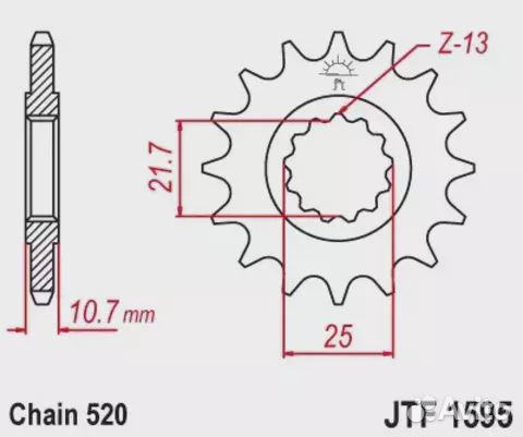 Звезда ведущая JTF1595 15