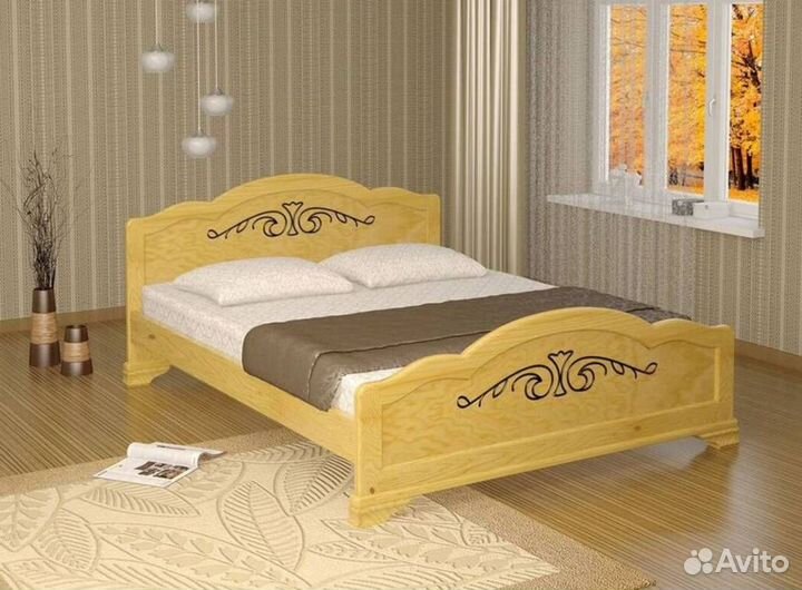 Кровать из массива дерева от производителя