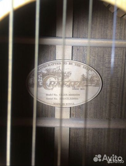 Гитара Crafter Электро-Акустическая glxe-3000/OV