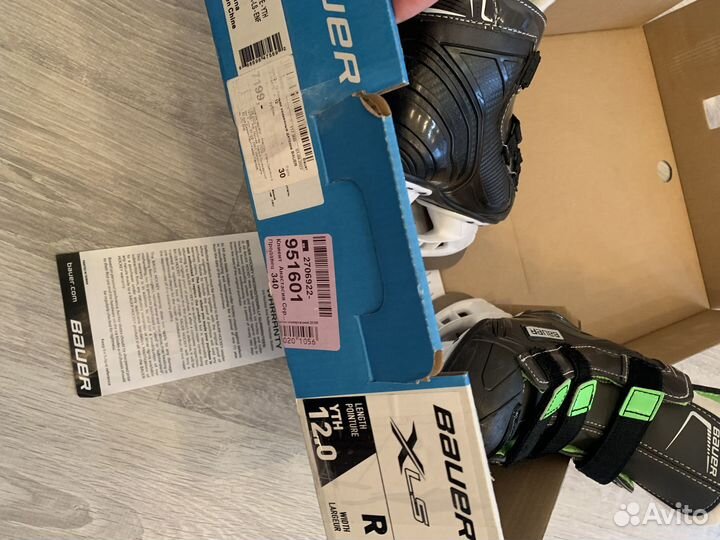 Коньки Хоккейные Детские bauer XLS, размер: YTH 12