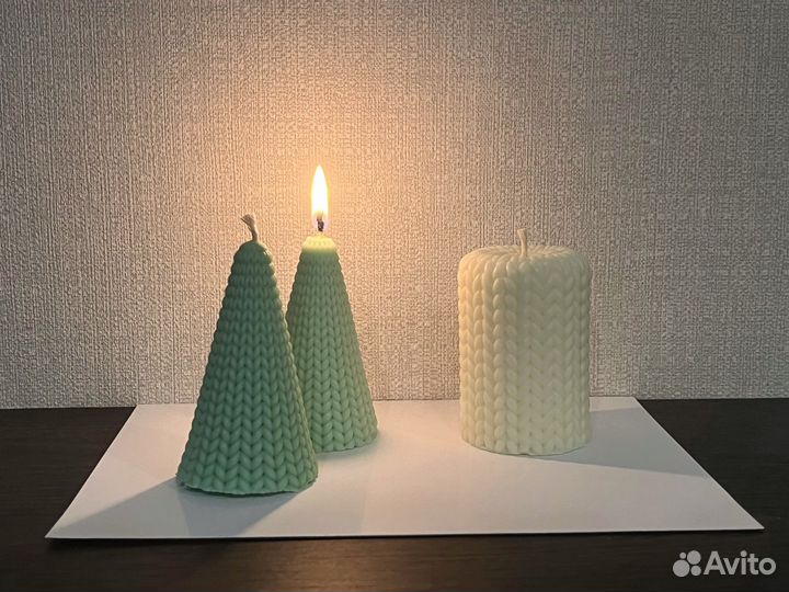 Новогодние свечки «вязанные»