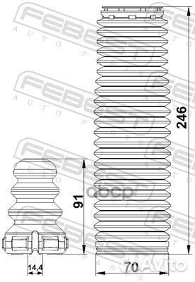 Пыльник переднего амортизатора с отбойником ком