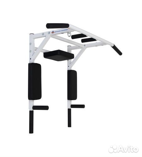 Турник-брусья-пресс 3 в 1 графит, белый, серый