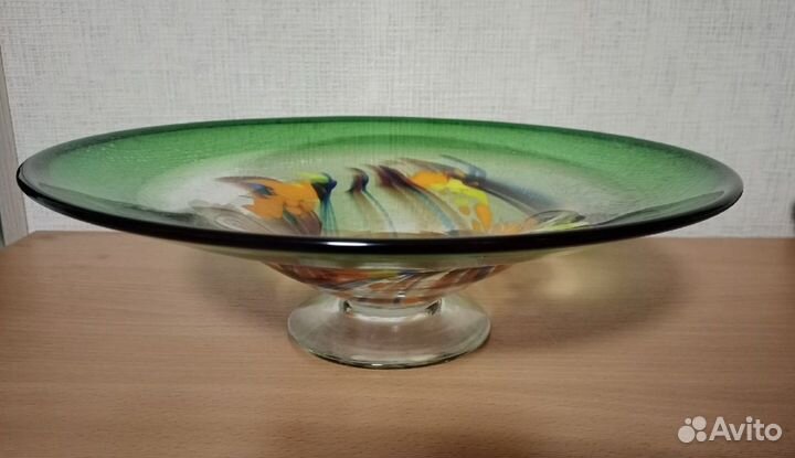 Ваза для фруктов Первомайского стекольного завода