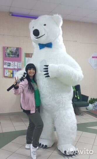 Ростовая кукла белый медведь