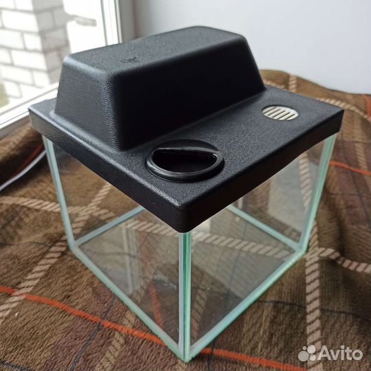 Террариум стеклянный с лампой накаливания