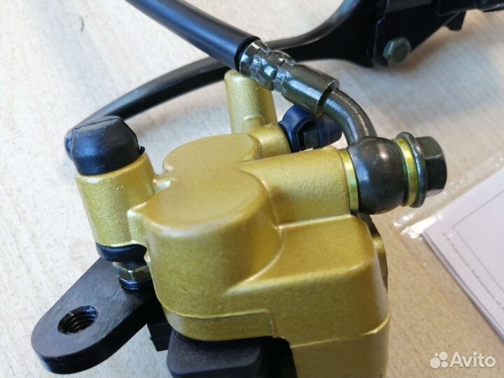 Тормоз передний в сборе (торм. цилиндр; шланг; суп