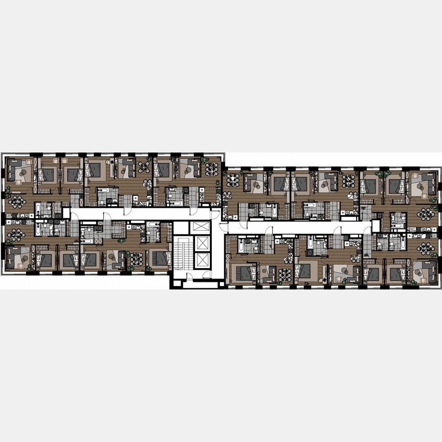 1-к. апартаменты, 57,4 м², 22/23 эт.