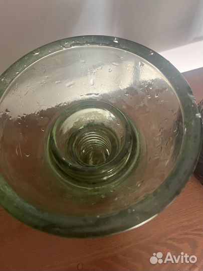Арт-ваза стеклянный изолятор раритет 1987