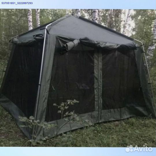 Летняя кухня, шатёр 1688 с козырьком (Арт.67110)