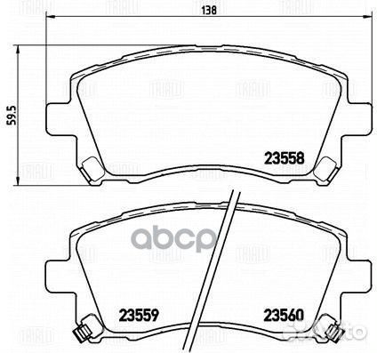 Колодки торм. для а/м Subaru Forester (97) /Out