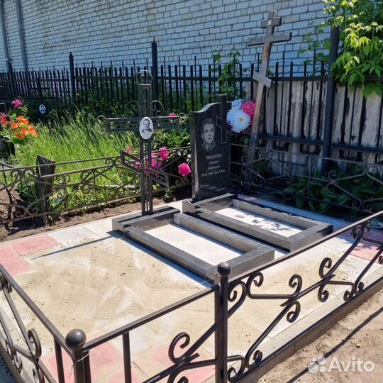 Благоустройство мест захоронений - Укладка плитки