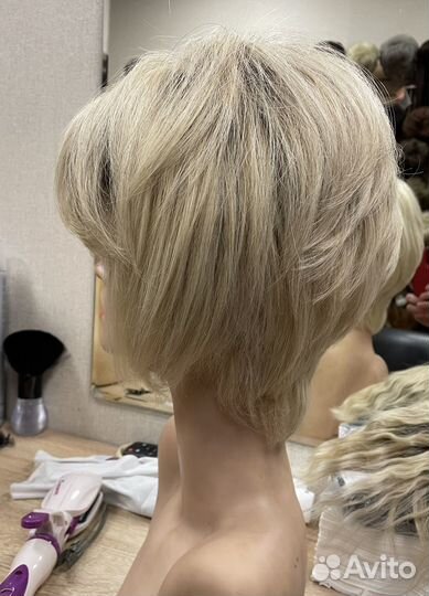 Парик, натуральные волосы (лёгкий)