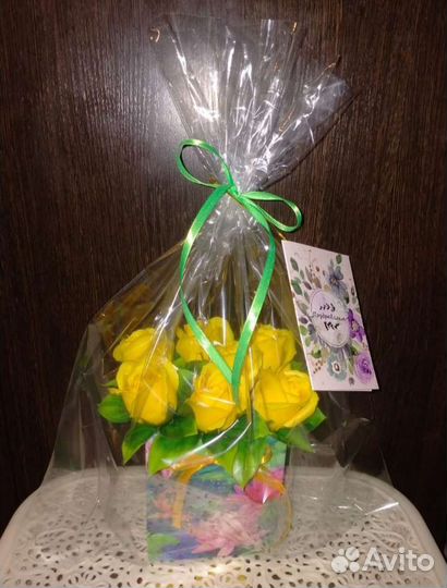 Розы из мыла