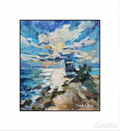 Картина маслом морской пейзаж