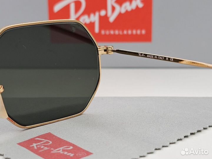 Очки Ray Ban Octagonal 3556 Зеркальное Золото