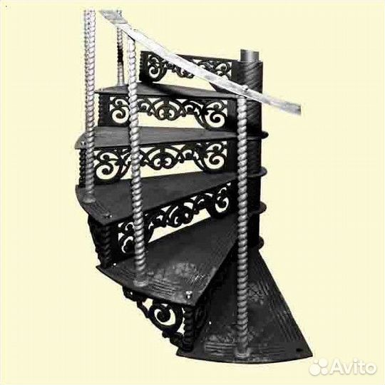 Лестница металлическая чугунная, каслинское литье