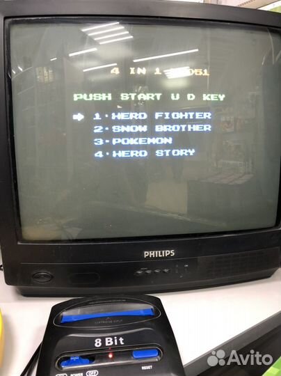 Картридж 4 в 1 на Dendy 8bit