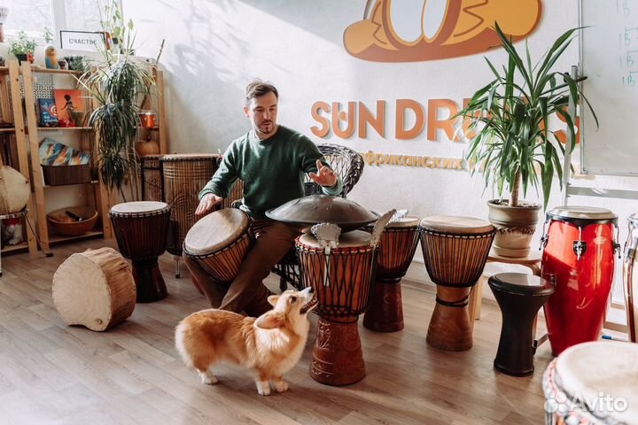 Кожа африканской козы плотная для джембе