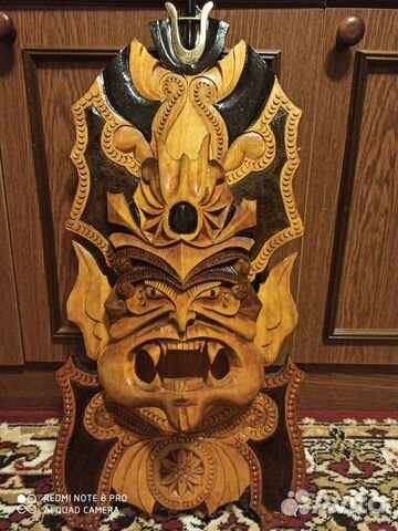 Маска сувенирная натуральное дерево