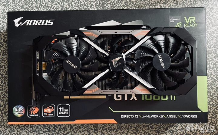 Видеокарта Gigabyte aorus GeForce GTX 1080 Ti 11Gb
