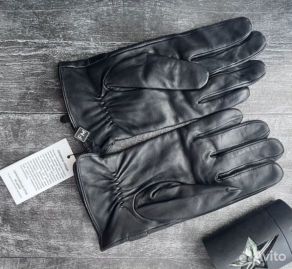 Перчатки кожаные мужские 10 francesco molinary