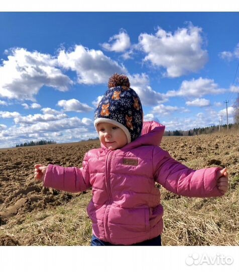 Двухсторонняя куртка демисезонная для девочки 86