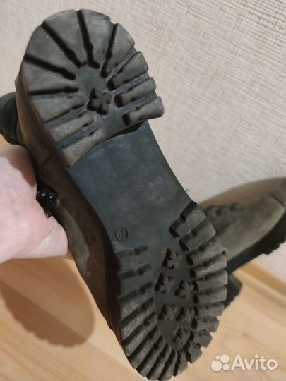 Ботинки зимние зелёные