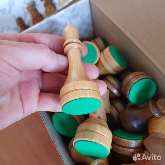 Фигуры шахматные Новые (зелёная подложка)