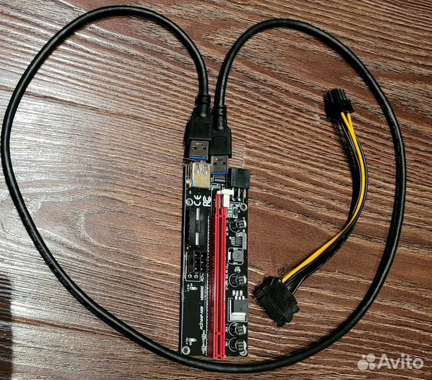 Райзер pci-e метровый кабель USB