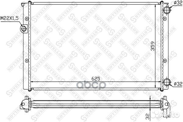 10-25071-SX радиатор системы охлаждения VW Gol