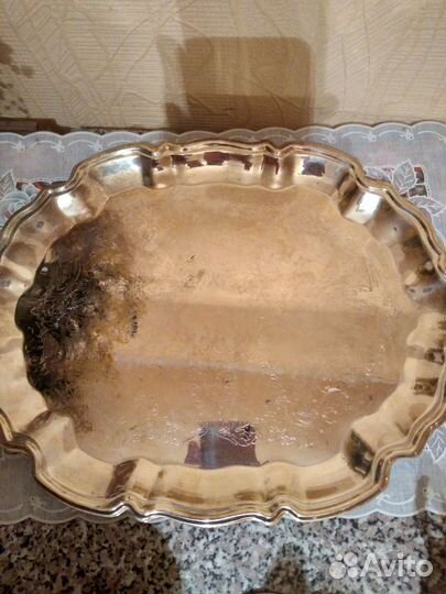 Поднос посеребренный. Европа середина 20 века